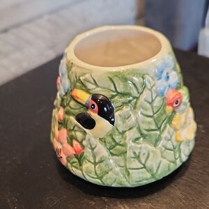 EUC Yankee Candle Tropical Sm Jar Candle Topper Hole Is 1 2/8" Dia.